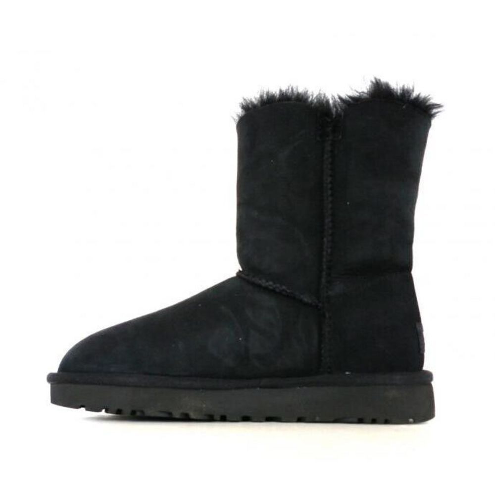 UGG Keely 1012362 Women's Black Suede Sheepskin Pull On Boots Size US 6 UGG188 - Picture 2 of 2